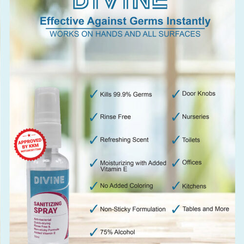 Divine Spray 50ml DIVINE Spray Hand Sanitizer 50ml (500pcs)