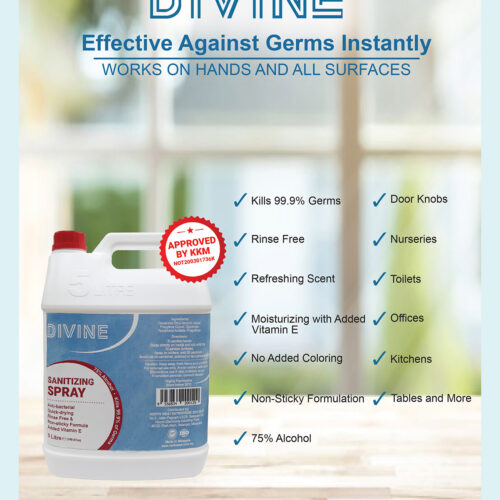 Divine Spray 5litre DIVINE Spray Hand Sanitizer 5litre (4drums)