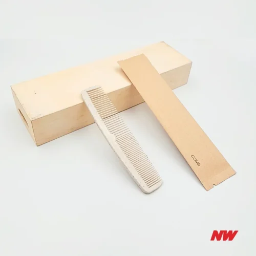 Comb 3 - Wheatstraw Comb - Brown Kraft Paper Wrapper Eco Friendly Wheatstraw Comb – Kraft Paper Packing