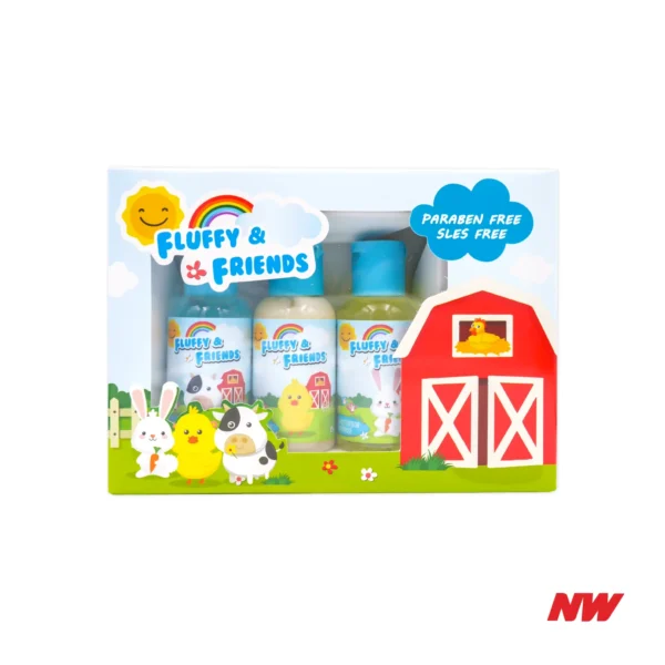 G Fluffy & Friends Set FLUFFY & FRIENDS Baby / Children Bath Care 3-in-1 Set (50sets)