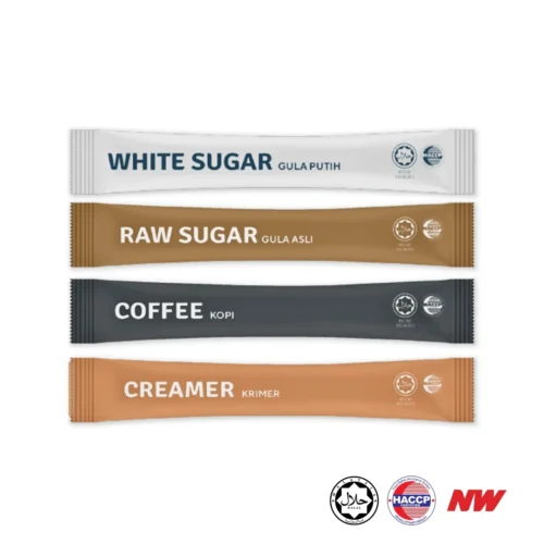 Halal White Sugar Raw Sugar Coffee Creamer Stick Sachet_North West HALAL STICK SACHET WHITE SUGAR / BROWN SUGAR / CREAMER / COFFEE
